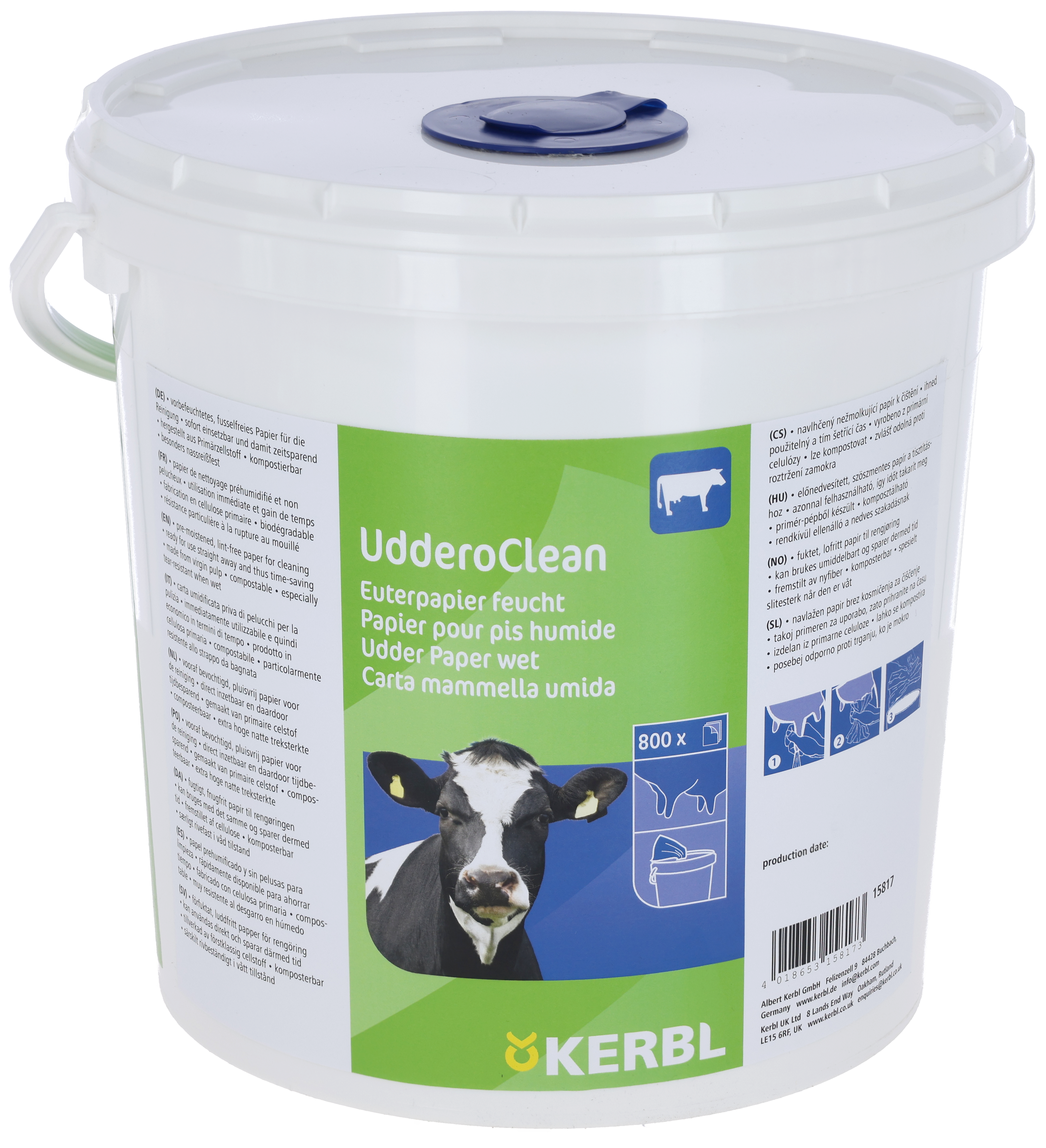 KERBL Euterpapier UdderoClean feucht